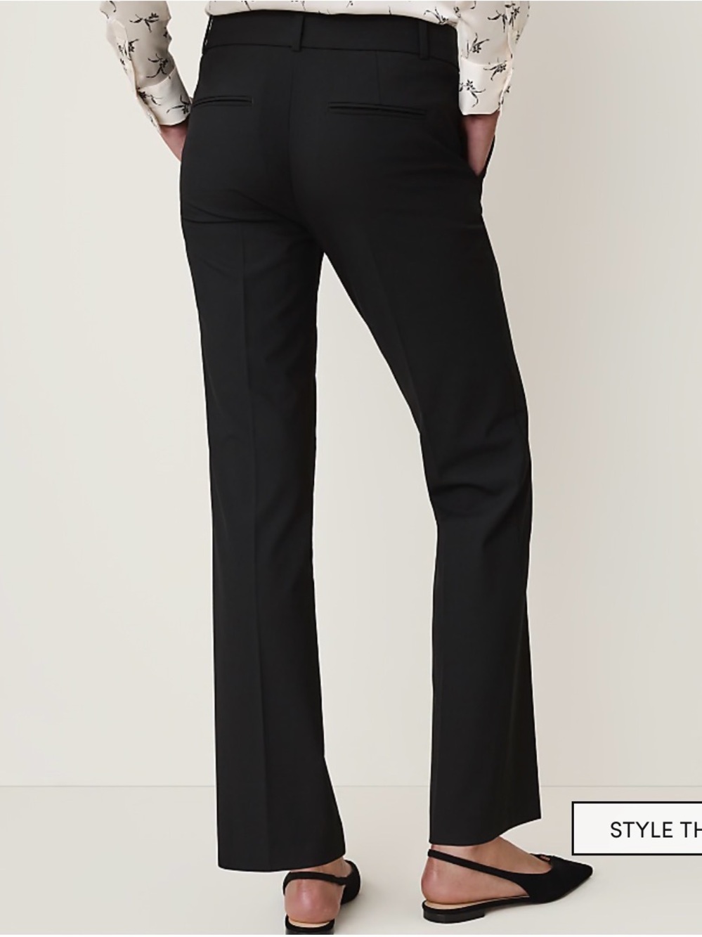 Ann Taylor Seasonless Stretch Black Suit Pants